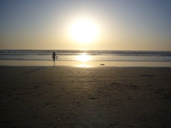 Yes, that is me skipping toward the water!